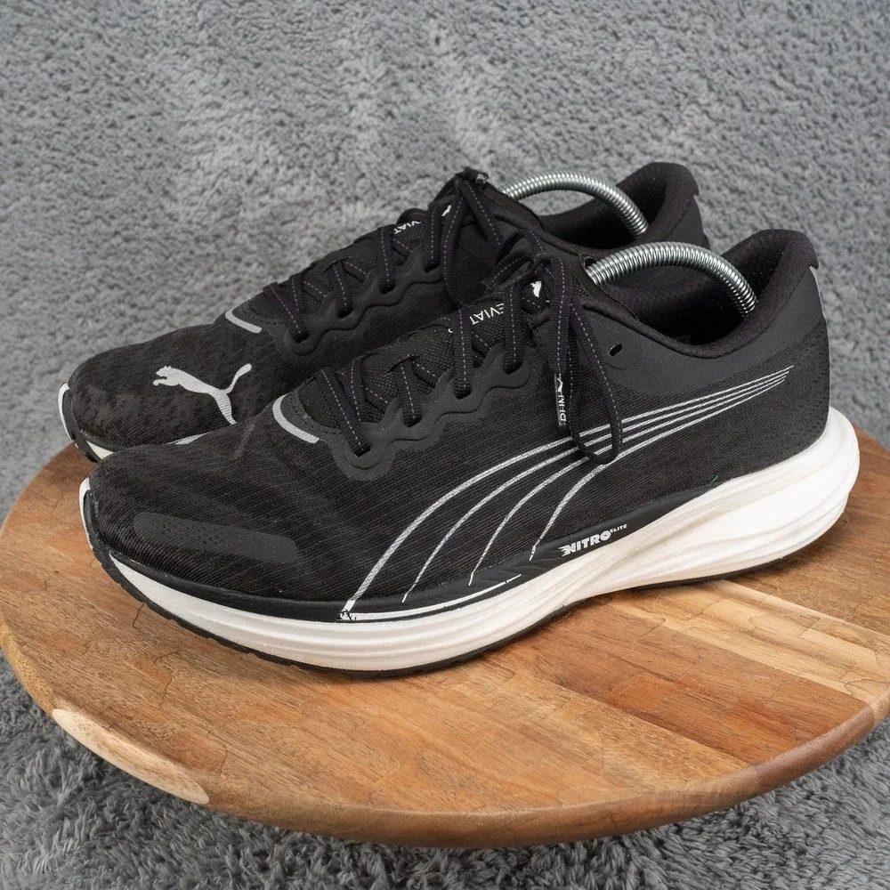 Size 11 - Puma Deviate Nitro 2 Black White Running Shoe